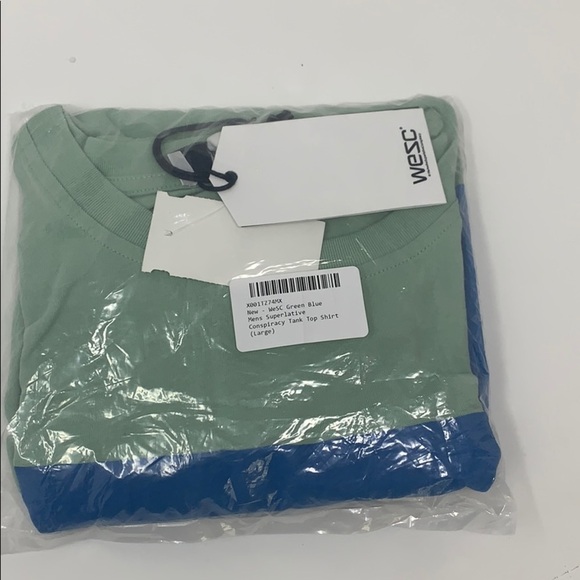 WeSC Mens 'We are the Superlative Conspiracy' Green Tank Top - Picture 2 of 2